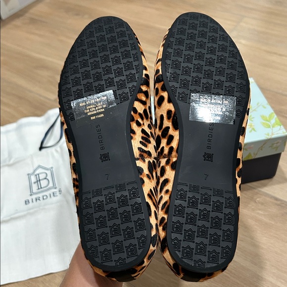 NWT - BIRDIES ‘Starling’ Leopard / Cheetah Print HairCalf Loafers & Dust Bag - Picture 8 of 8